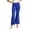 Blue, variant on HVOBTTY Women's Fall Flare Leg Long Dress PantsHigh Waist Split Hem Slim Side Pockets Slightly Flared Pants