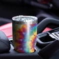 thumbnail image 4 of 30oz Colorful Tie Dye Dot Mandala Pattern Tumblers Stainless Steel Tumbler with Lid and Straw,Vacuum Insulated Double Wall Travel Tumbler Cups Mug with Cleaning Brush for Coffee,Tea, 4 of 7