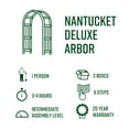 thumbnail image 3 of Vita 60"L x 30"W x 94"H Nantucket Deluxe Vinyl Arbor, White, 3 of 5