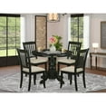 thumbnail image 4 of East West Furniture Dining Room Set Black, SHDA5-BLK-C, 4 of 4