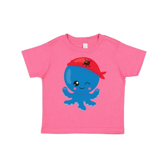Inktastic Pirate Octopus, Cute Octopus, Little Octopus Boys or Girls Toddler T-Shirt