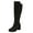 Black MF 370, variant on Women's Extra Wide Calf Knee High Boots True Wide Width Chunky Heeled Boot Comfortable Plus Size Tall Long Gogo Boots for Women.