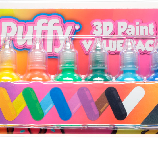 Playkidiz 3-D Art Neon Puff Paint For Kids, 6 Pack Color Pack Squeeze Paint,  Non Toxic Puff Paint Set, Washable Fabric Paint, Classic Colors, Ages 3+. -  Toys 4 U