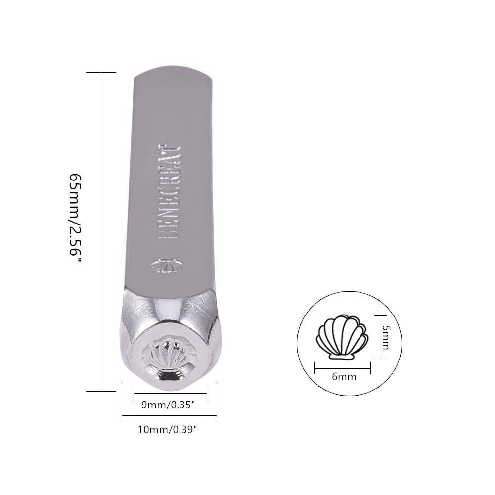 12 Pack (6mm 1/4") Metal Design Stamps Punch Stamping Tool (Holiday with Animal Theme) - Electroplated Hard Carbon Steel Tools to Stamp/Punch Metal Jewelry Leather Wood for DIY