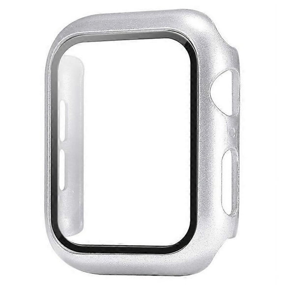 SilverCase Compatible with Apple Watch 44MM, 2 in 1 Protection PC Hardening Case and HD Tempered Glass Film for iwatch 44MM Accessory Screen Protector