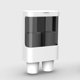 thumbnail image 2 of Portavasos desechable Portavasos Portavasos de papel Dispensador de agua Portavasos a prueba de polvo Portavasos de papel de doble tubo montado en la pared, 2 of 5