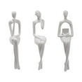 thumbnail image 1 of yuksok 3PCS Sitting Thinker Statue Abstract Figurines for Shelf Tabletop Decoration White, 1 of 9