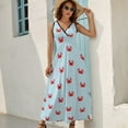 thumbnail image 7 of 2025 luxury evening women's Long cocktail Dress Sleeveless Crabs Little Happy, 7 of 7