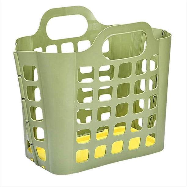 Cesto de Ropa Sucia Plegable de Plástico para Colgar en la Pared. Cesto de Ropa Sucia Plegable de Plástico.