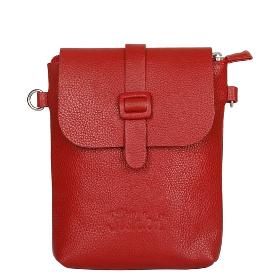 Sishka Leather Messenger Bag for Men & Women – Small Crossbody Shoulder Bag and Side Sling Bag for Travel, Work & Daily Use – Black, Light Brown, Navy, Red & Grey