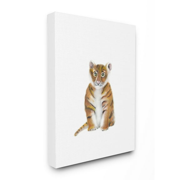 The Kids Room by Stupell Painted Tiger Single Animal Stretched Canvas Wall Art, 16 x 1.5 x 20