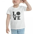 thumbnail image 3 of Volleyball Love Cute Toddler T-Shirts for Boys Girls (White, Youth M), 3 of 5