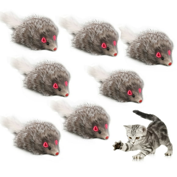 7PCS Plush Rat Cat Toys Mice Interactive Cat Chew Toys Chase Toys for Kittens