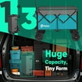 thumbnail image 5 of Sekey 220L Collapsible Foldable Wagon, 330lbs Weight Capacity Garden Wagon, Heavy Duty Folding Utility Beach Cart with Big All-Terrain Wheels & Drink Holders (Turquoise), 5 of 7