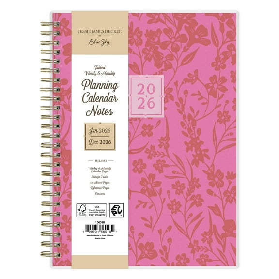 Jessie James Decker for Blue Sky Monthly Weekly (5.875" x 8.625") Ravena Pink 12-M (Jan 2026 - Dec 2026)