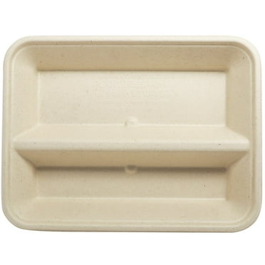 World Centric's 23 oz Fiber Container, 2-Compt - Compostable - Case of 400