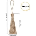 thumbnail image 2 of 1bag 20PCS 5.4" Natural Jute Rope Tassel Hemp Rope Burlap Tassels Embellishing Cords for Christmas Tree DIY Craft Garland Project Wedding Home Party Decor, 2 of 8