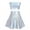 Holographic Silver, variant on Women's 2Piece Metallic Outfit Shiny Off Shoulder Crop Top + Silver Mini Skirt Dress Alien Costume Rave Clubwear S Holographic Silver - Turtleneck