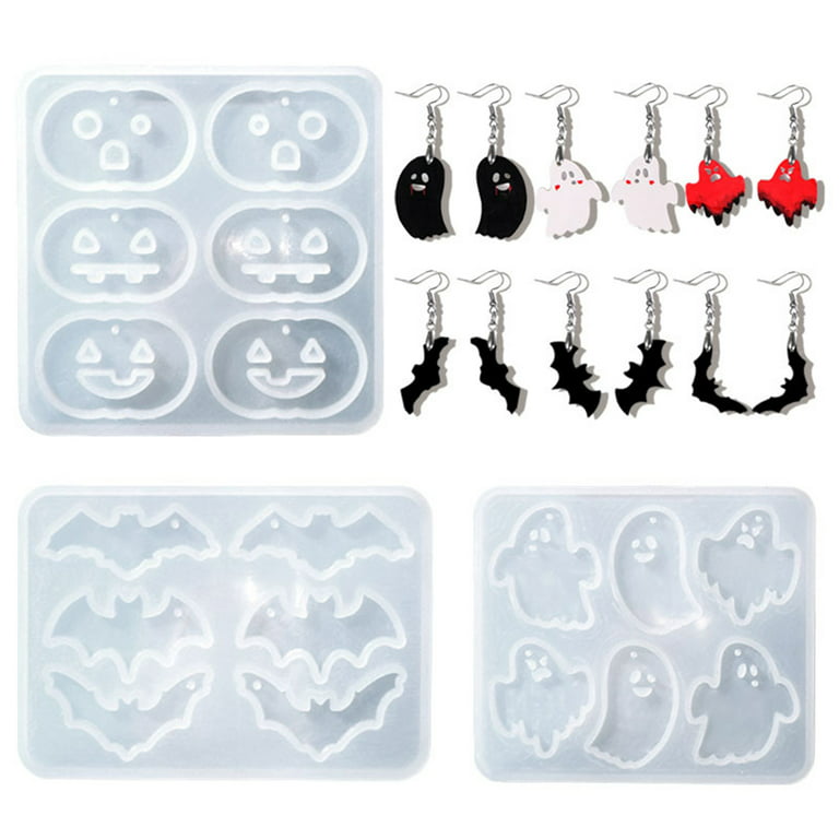 Lotfancy Earrings Resin Molds, Epoxy Resin Jewelry Making Kit, White, Size: Small, Clear