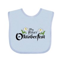 Inktastic My First Oktoberfest with Edelweiss Flowers Boys or Girls Baby Bib