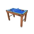 thumbnail image 5 of KICK Hexad 48″ 6-in-1 Multi Game Table (Brown) - Combo Game Table Set - Billiards, Foosball, Glide Hockey, Table Tennis, Mini-Shuffleboard, and Mini-Bowling for Home, Game Room, Friends and Family!, 5 of 12