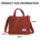 thumbnail image 2 of Bolso de mano para mujer, pequeño bolso tipo cartera, elegante bolso de mano para mujer, bolso de pana, bolso bandolera de moda, 2 of 6