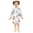 thumbnail image 2 of Girls' long-sleeved dress Pug Girls' A-line dress with ribbed cuffs Soft and comfortable, 2 of 6