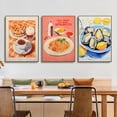 thumbnail image 4 of Póster de comida vintage con huevos, tocino, espaguetis, panqueques, mariscos y queso, pintura en lienzo, arte de pared, imagen para cocina, restaurante, decoración del hogar, 4 of 5