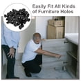 thumbnail image 3 of EXHUMKY 200Ud Tapones Plásticos Para Agujeros Redondos Para Muebles En Color Negro Protección Y, 3 of 6