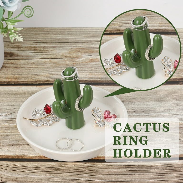 Ceramic Cactus Jewelry Tray Ring Holder For Jewelry - Temu