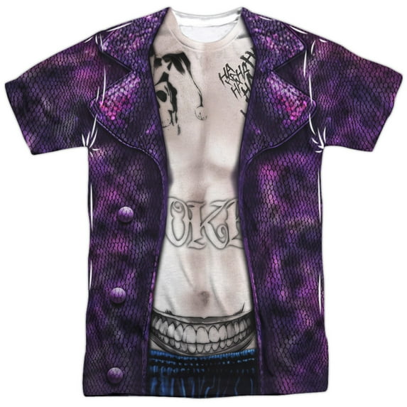 Suicide Squad The Joker Sublimated Men's Jacket Costume T-Shirt-3XLarge