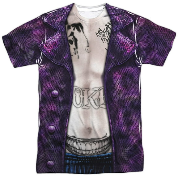 Suicide Squad The Joker Sublimated Men's Jacket Costume T-Shirt-XLarge