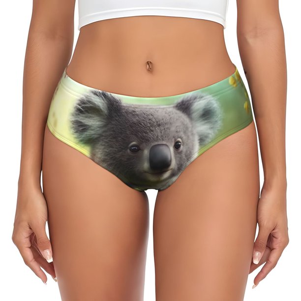Balery Daisy Koala Ropa Interior de Algodón para Mujer con Dibujo – Braguitas Cómodas y Elásticas, Estilo Clásico-XX-Large