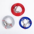 thumbnail image 6 of 3/5/10 Meter Anti-Bite for Two Dogs Steel Wire Strong Camping/Hiking /Park Dog Outdoor Supplies Dog Leash Dog Tie Out Cable Pet Cable Leash WHITE 5M 6MM THICKNESS, 6 of 8