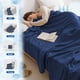 thumbnail image 3 of Manta refrescante de mezcla de algodón y rayón para quienes duermen con calor, transpirable y ligera, con regulación de temperatura para cama o sofá. Aestivo | Azul | AESTIVO, 3 of 7