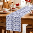 thumbnail image 5 of Table Runner - 36 Inch Long, Purple Flower Pattern Kitchen Dining Table Runner Dresser Scarves, Vintage Floral Botanical Simple Farmhouse Decor for Coffee Tables Wedding Party Banquet, 5 of 8