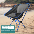 thumbnail image 2 of Silla plegable ligera para exteriores, portátil, para pesca, playa, camping, respaldo, silla lunar autónoma, silla de dibujo, 2 of 5