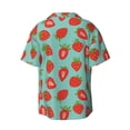 thumbnail image 2 of Wukai Hand Drawn Strawberry Men's Casual Short-Sleeve Button Down Shirt - Lightweight Summer Dress Shirt for Daily Wear-3X-Large, 2 of 7