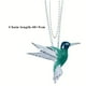 thumbnail image 3 of Collar Colgante Pájaro Azul Collar de Animales Collar Colibrí Colorido Colgante Colgante Colibrí para Mujer Esposa Novia Mamá, 3 of 8