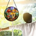 thumbnail image 4 of Stained Glass Window Hanging, Jungle Mushrooms Sun Catchers Diamond Glass Panel Hangings Plant Suncatcher Decor for Birthday for Women,Men, Wife, Aunt,and Mom, 4 of 6