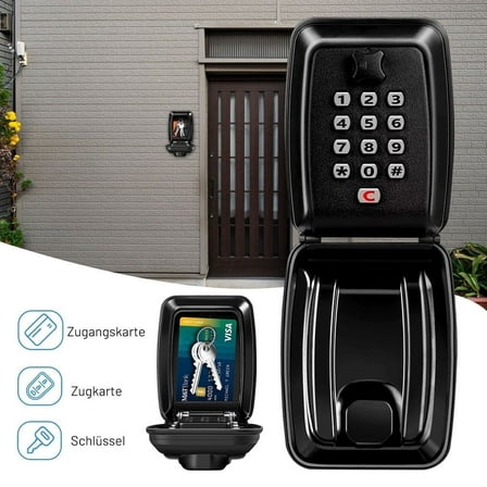Password Key Lock Box Waterproof 12-Digit Combination Key Safe Metal Key Storage