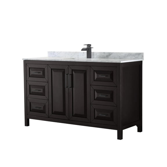 Wyndham Collection Wcv252560sunsmxx Daria 60" Free Standing Single Vanity Set - Dark