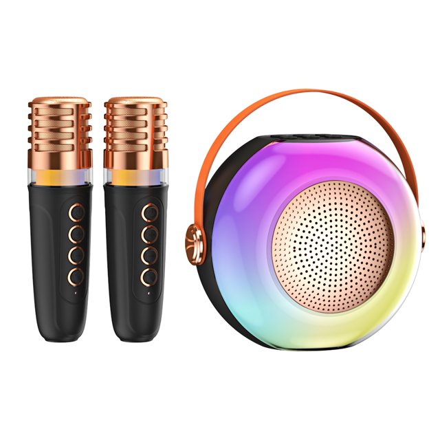Dsscvnef Kids Singing Wireless Microphone Speaker Set Portable Karaoke Music Performance Easy To Use for Children