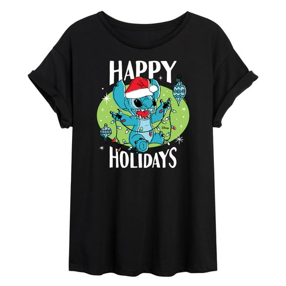 Lilo & Stitch - Happy Holidays - Women's Oversized T-Shirt