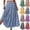Blue, variant on longantii Floral Skirts for Women Summer Flowy Tiered Elastic High Waisted Print Swing Skirt Vacation A-Line Long Midi Skirts Blue S