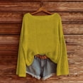 thumbnail image 3 of WZXFASHION Chandail Tricoté pour Femmes Mode Manches Longues Col Rond Blouse Hiver Chaud Couche Haut Quotidien Sortie Chemises jusqu'à 50 % de Rabais Chandail à Capuchon Court à Fermeture Éclair, 3 of 3