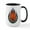 White/Black Inside, variant on CafePress - Team Nerf Basketball Mugs - 15 oz Ceramic Large White Novelty Mug