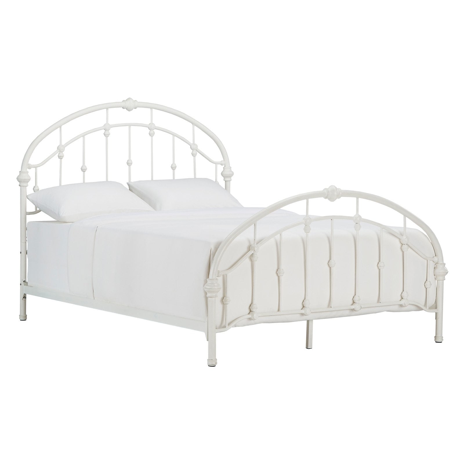 Weston Home Marlow Arched Metal King Bed, Antique White