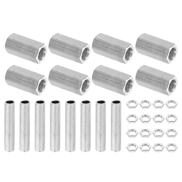 Uxcell 32 Pcs Écrous Hexagonaux Fermés M10x30 avec Tuyau Fileté et Écrou Hexagonal