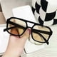 thumbnail image 1 of Square Big Frame Sunglasses For Men And Women Lightweight Frame Black Yellow Sun Glasses With Uv Protection, 1 of 4